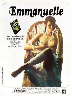 EMMANUELLE, SYLVIA KRISTEL, 1974, repro affiche cinema, HQ