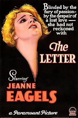 THE LETTER, JEANNE EAGELS, 1929, Repro Affiche CINEMA, HQ