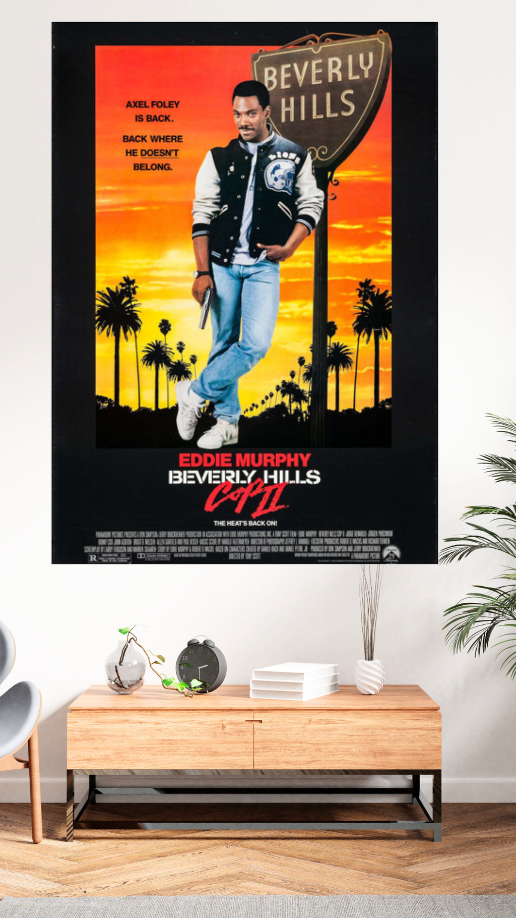 BEVERLY HILLS COP II – FILM DE TONY SCOTT (1987) – EDDIE MURPHY – AFFICHE CINÉMA ACTION COMÉDIE – REPRODUCTION – POSTER HUB STUDIO – HQ