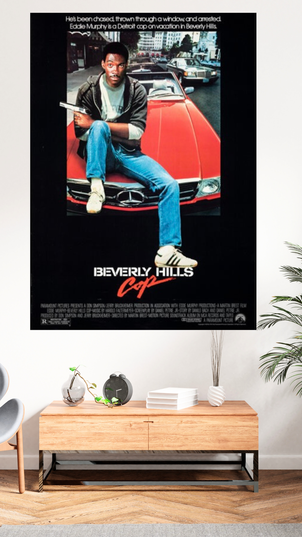 BEVERLY HILLS COP – FILM DE MARTIN BREST (1984) – EDDIE MURPHY – AFFICHE CINÉMA ACTION COMÉDIE – REPRODUCTION – POSTER HUB STUDIO – HQ