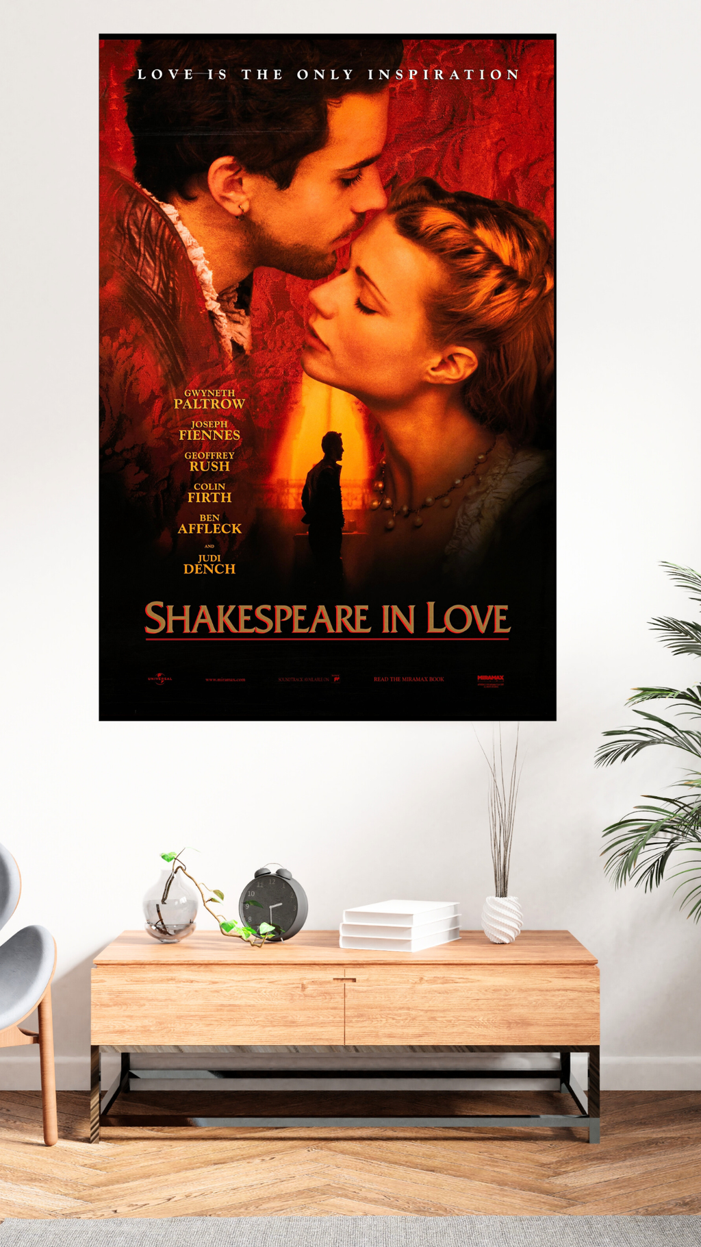 SHAKESPEARE IN LOVE – FILM DE JOHN MADDEN (1998) – GWYNETH PALTROW – AFFICHE CINÉMA ROMANCE – REPRODUCTION – POSTER HUB STUDIO – HQ