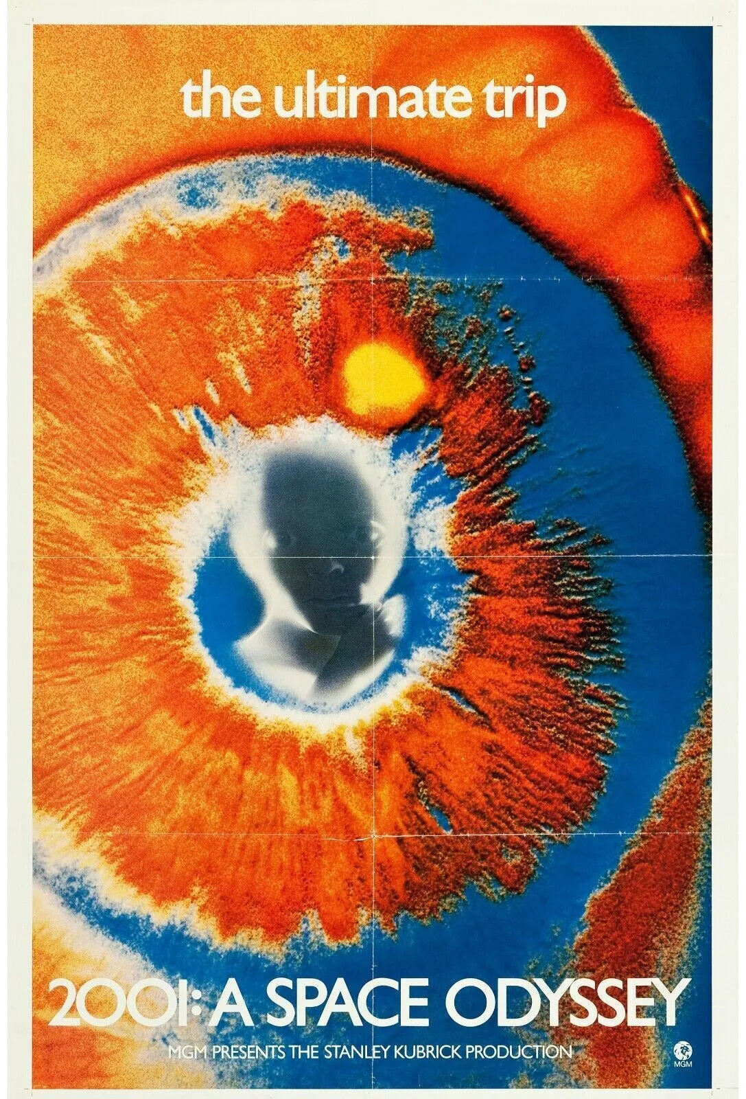 2001 : L’ODYSSÉE DE L’ESPACE, KEIR DULLEA, 1968, REPRO MOVIE POSTER, VINTAGE, HQ
