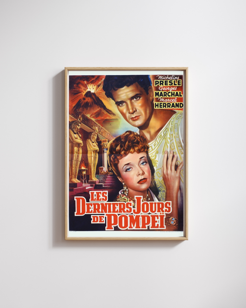 LES DERNIERS JOURS DE POMPÉÏ, MICHELINE PRESLE, 1950, REPRO AFFICHE CINEMA, VINTAGE,HQ