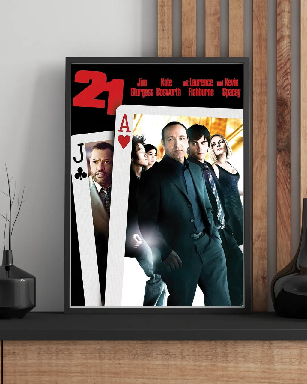 21 BLACK JACK MOVIE POSTER HQ – AFFICHE VINTAGE CINÉMA RÉTRO, 2008, JIM STURGESS