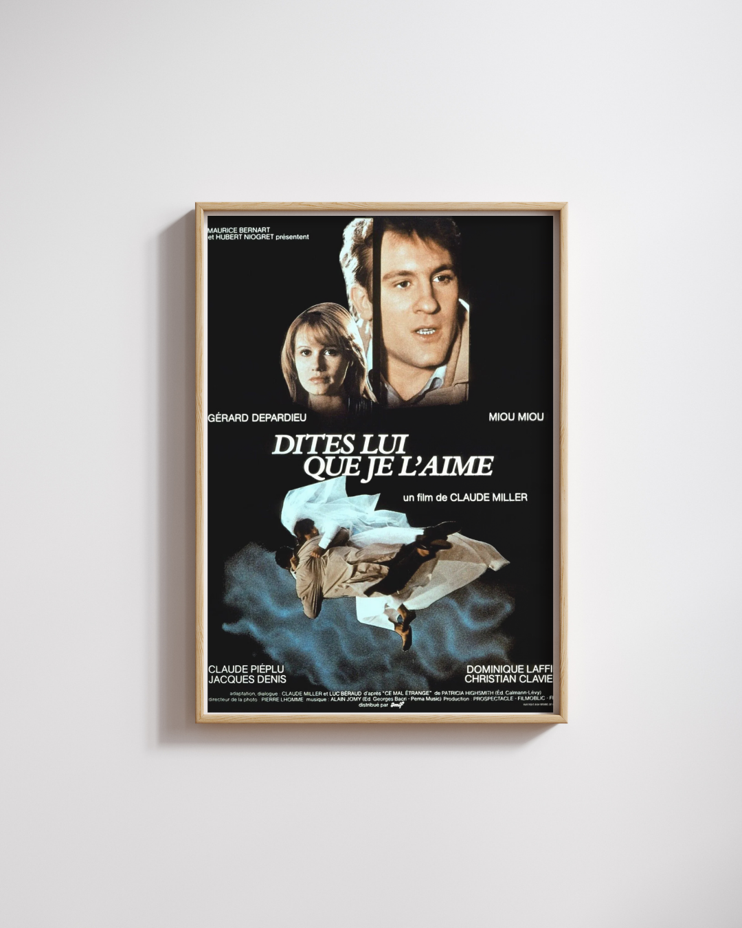 DI QUE LA AMO, GÉRARD DEPARDIEU, REPRODUCCIÓN DE CARTEL DE CINE VINTAGE, HQ