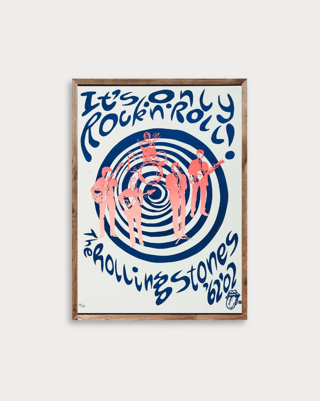 THE ROLLING STONE, IT'S ONLY ROCK N' ROLL, REPRO AFFICHE MUSIQUE VINTAGE ROCK