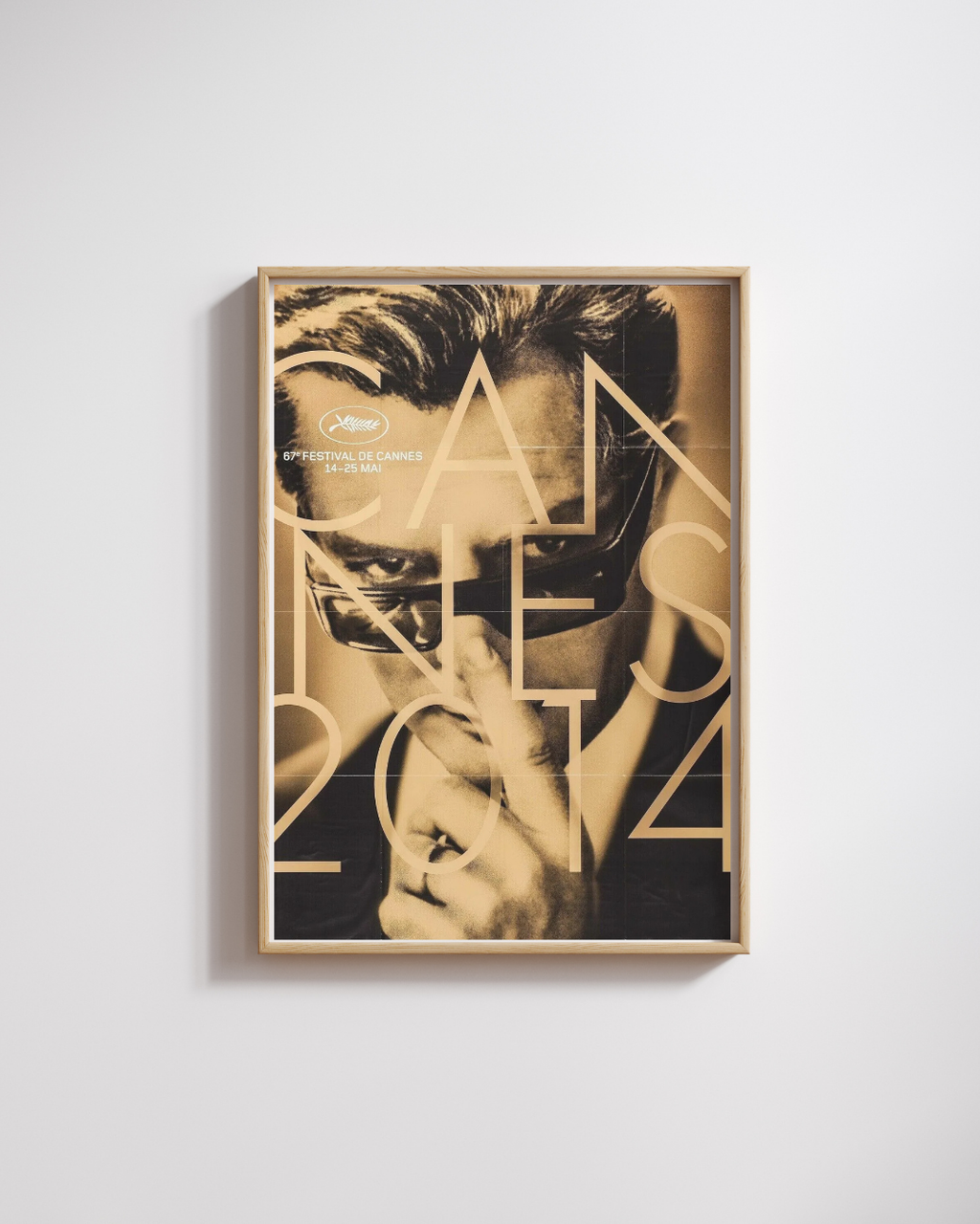 67 FESTIVAL DE CANNES, MARCELLO MASTROIANNI, 2014,  REPRO AFFICHE DE CINEMA CANNES, VINTAGE