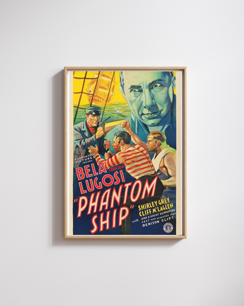 PHANTOM SHIP, BELA LUGOSI, 1935, REPRO CINEMA POSTER, VINTAGE, HQ