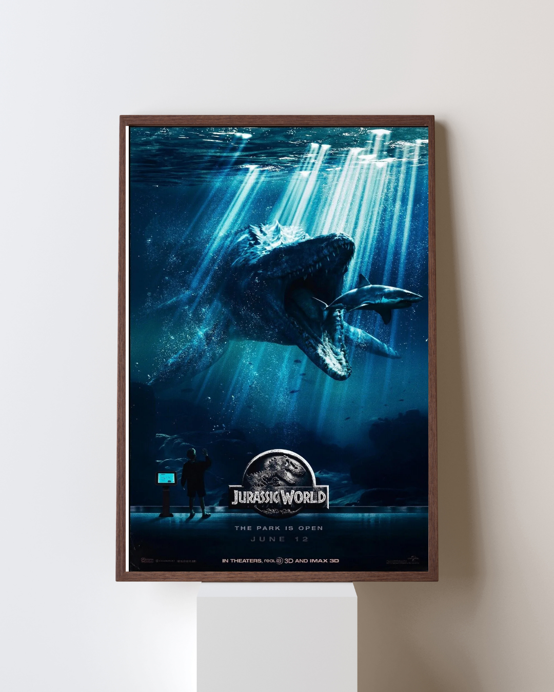 JURASSIC WORLD, CHRIS PRATT, 2015, REPRO MOVIE POSTER, VINTAGE, HQ