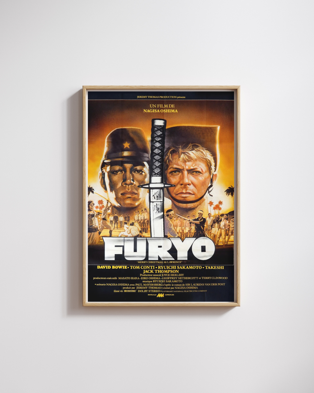FURYO, DAVID BOWIE, TOM CONTI, 1983, REPRO AFFICHE CINEMA VINTAGE HQ