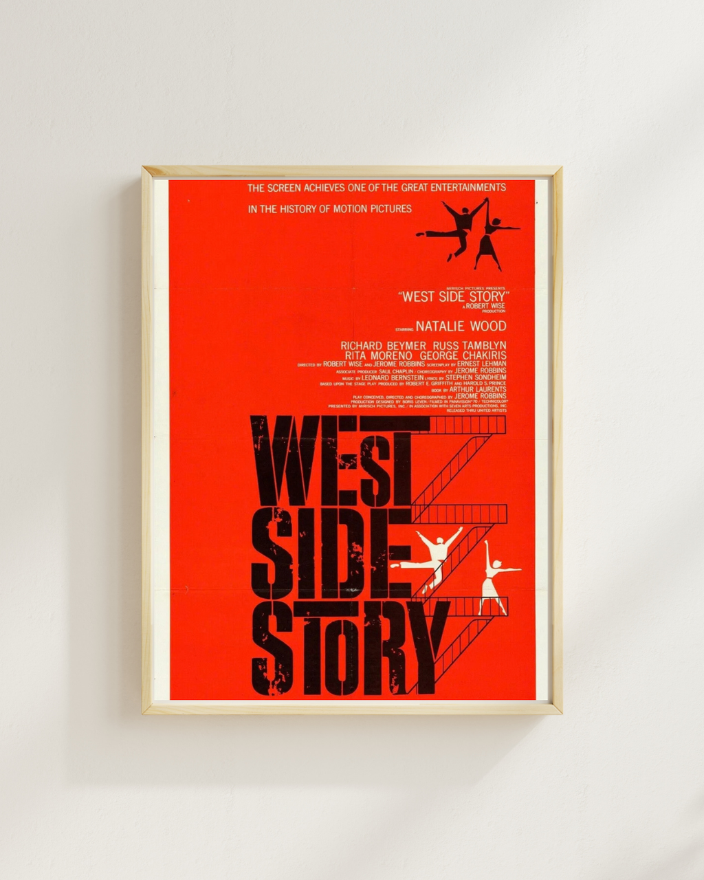 WEST SIDE STORY NATALIE WOOD REPRO AFFICHE CINEMA VINTAGE