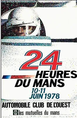 24 HEURES DU MANS, COURSE AUTOMOBILE, 1978, REPRO MOVIE POSTER, VINTAGE, HQ