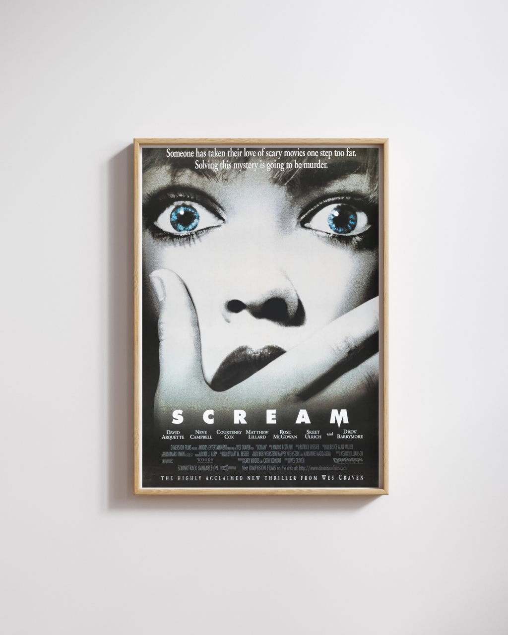 SCREAM, WES CRAVEN, 1996, REPRO VINTAGE MOVIE POSTER, HQ