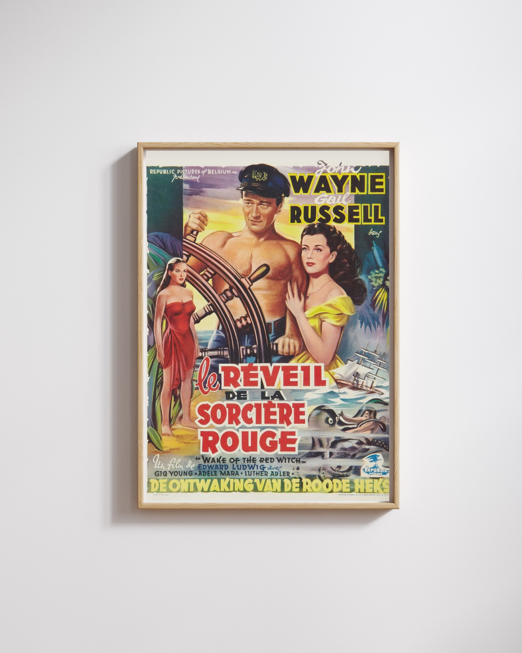 WAKE OF THE RED WITCH – JOHN WAYNE, 1948 – VINTAGE MOVIE POSTER REPRINT
