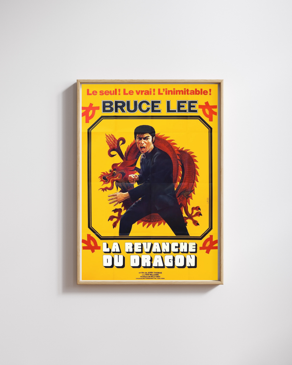 RETURN OF THE DRAGON – BRUCE LEE, 1972, VINTAGE MOVIE POSTER REPRINT, HQ
