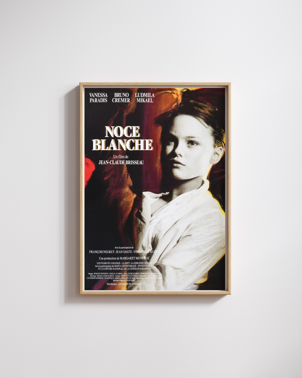 NOCE BLANCHE, VANESSA PARADIS, 1989, REPRO AFFICHE CINEMA, VINTAGE HQ
