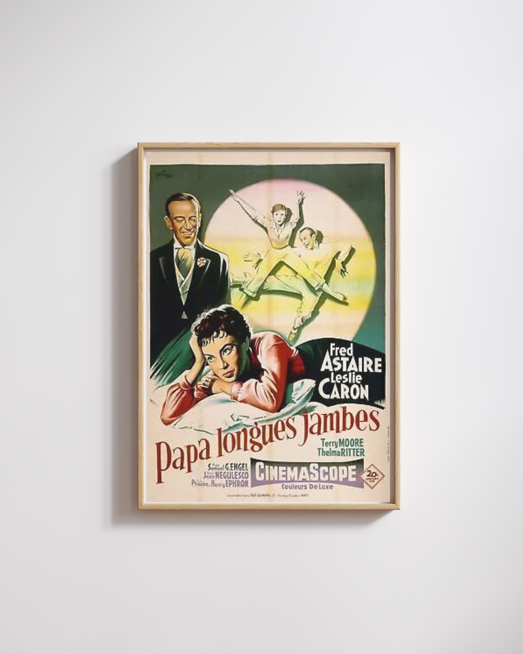 Papá piernas largas, Fred Astaire, 1955, Reproducción de póster de cine vintage, HQ