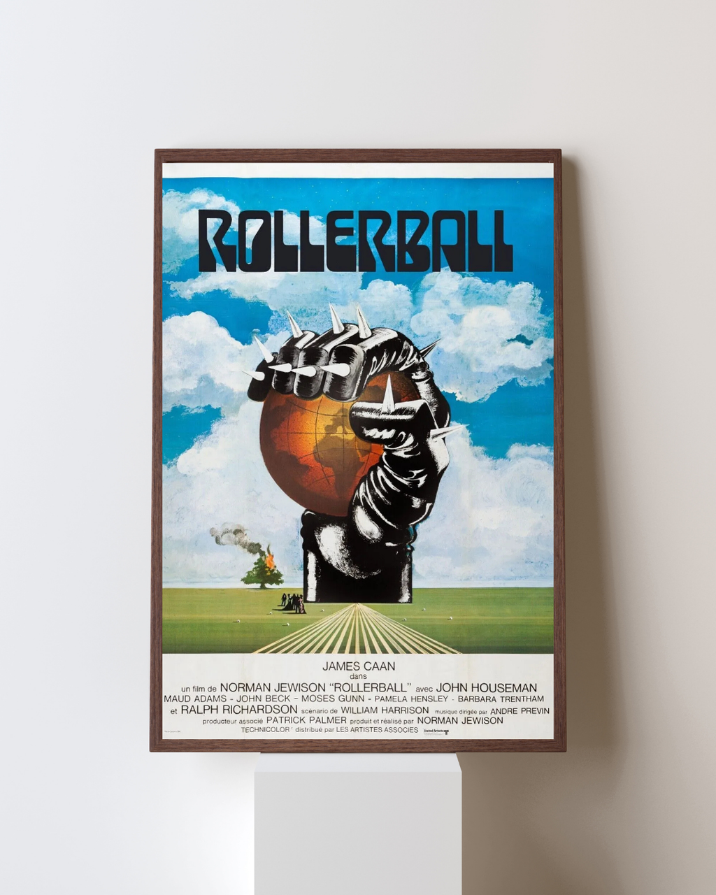 ROLLERBALL JANES CAAN, 1975, repro affiche cinéma HQ