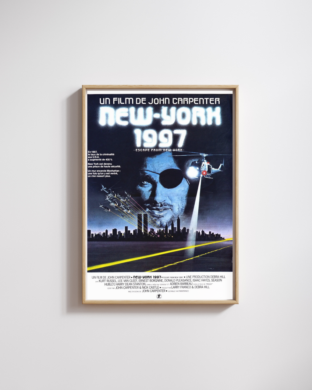 NEW-YORK 1997, JOHN CARPENTER, KURT RUSSELL,  REPRO AFFICHE CINEMA VINTAGE, HQ