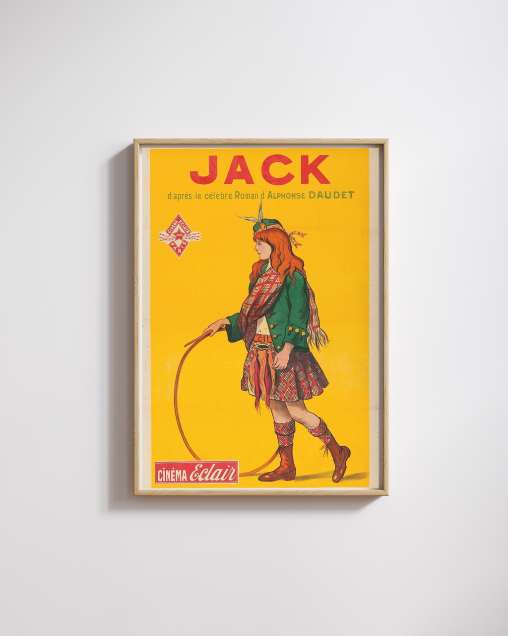 JACK, ALPHONSE DAUDET, REPRODUCCIÓN DE CINE VINTAGE Y CARTEL PUBLICITARIO, HQ