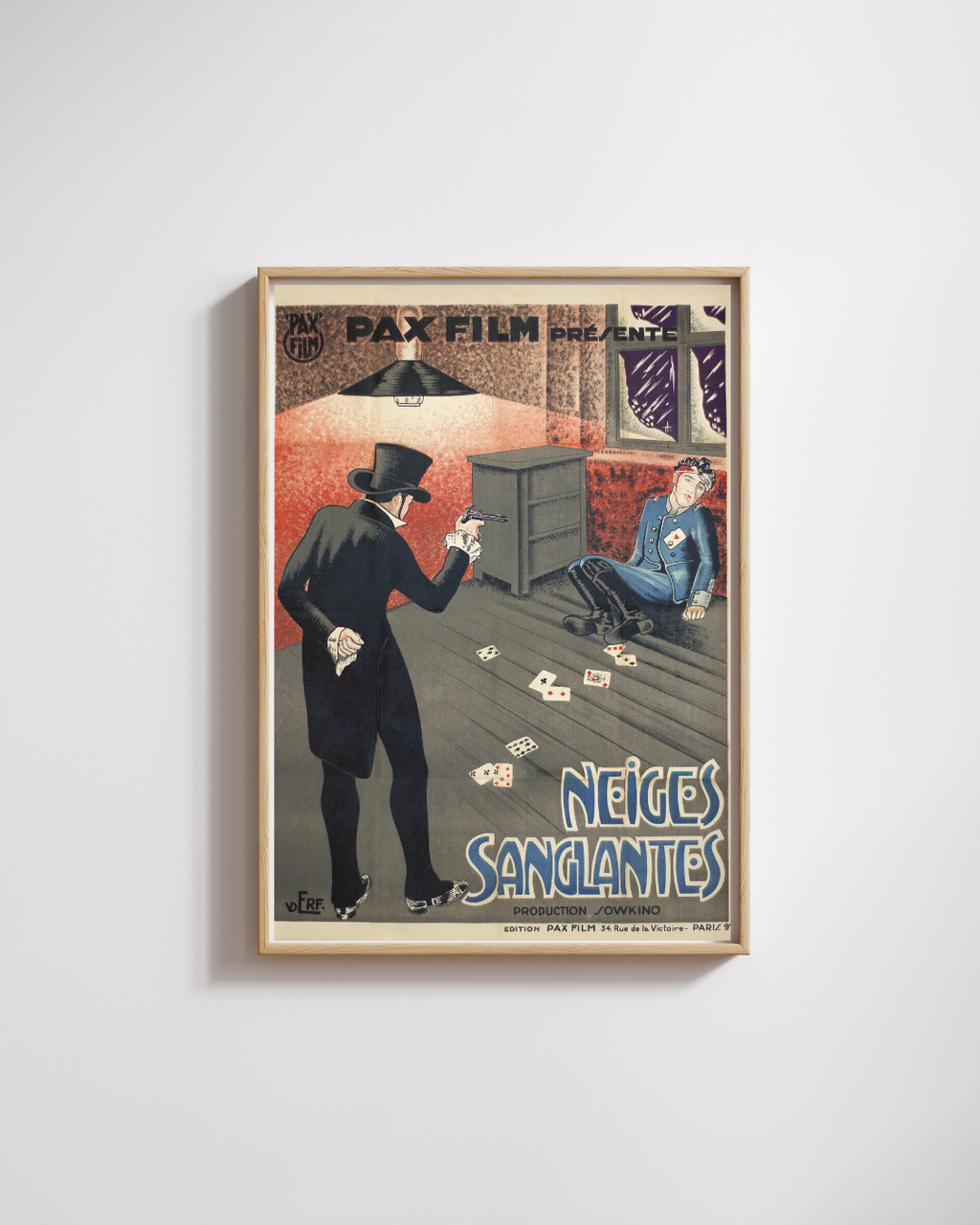 NEIGES SANGLANTES PAX FILM, REPRO AFFICHE CINEMA VINTAGE HQ