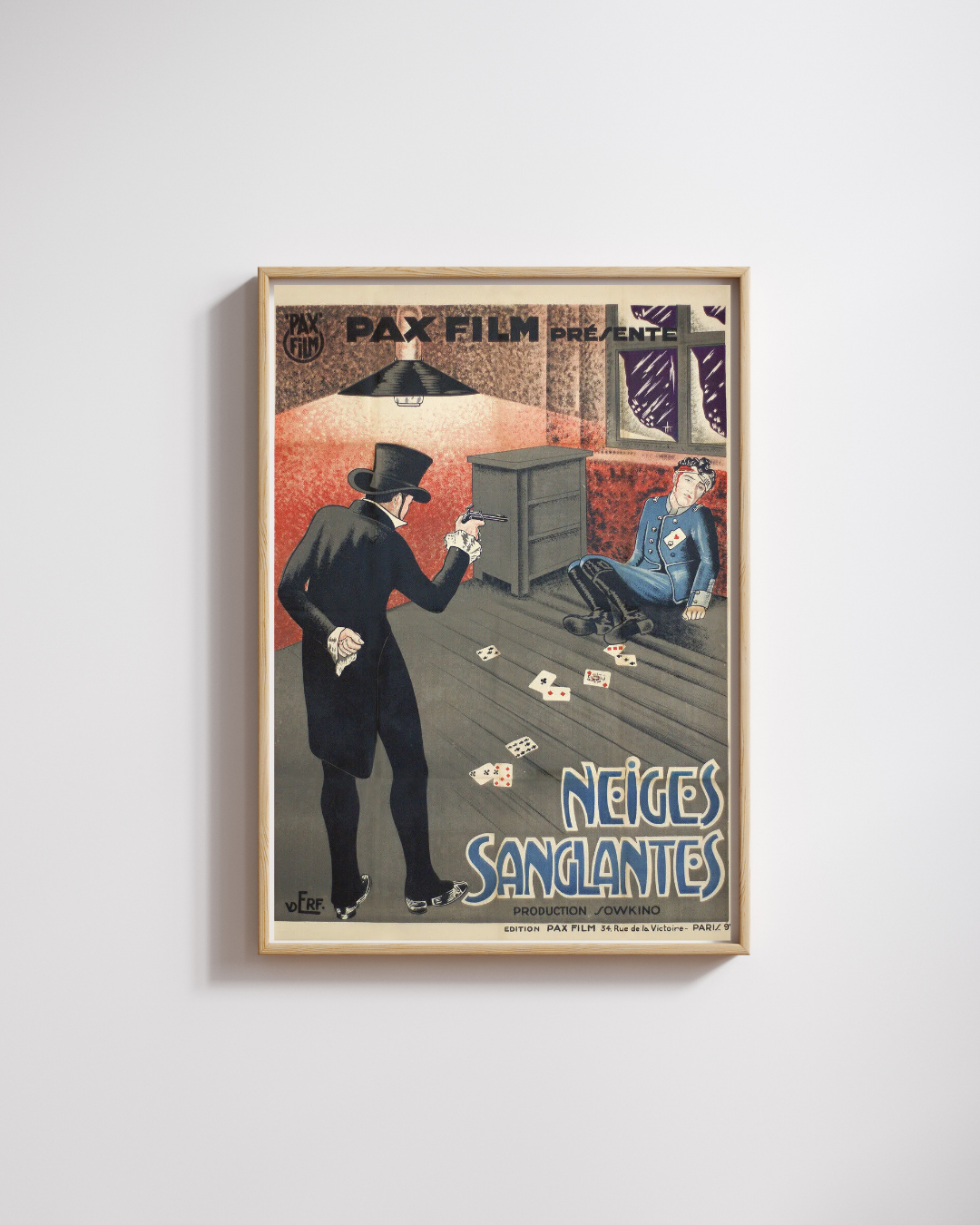 NEIGES SANGLANTES PAX FILM, REPRO AFFICHE CINEMA VINTAGE HQ