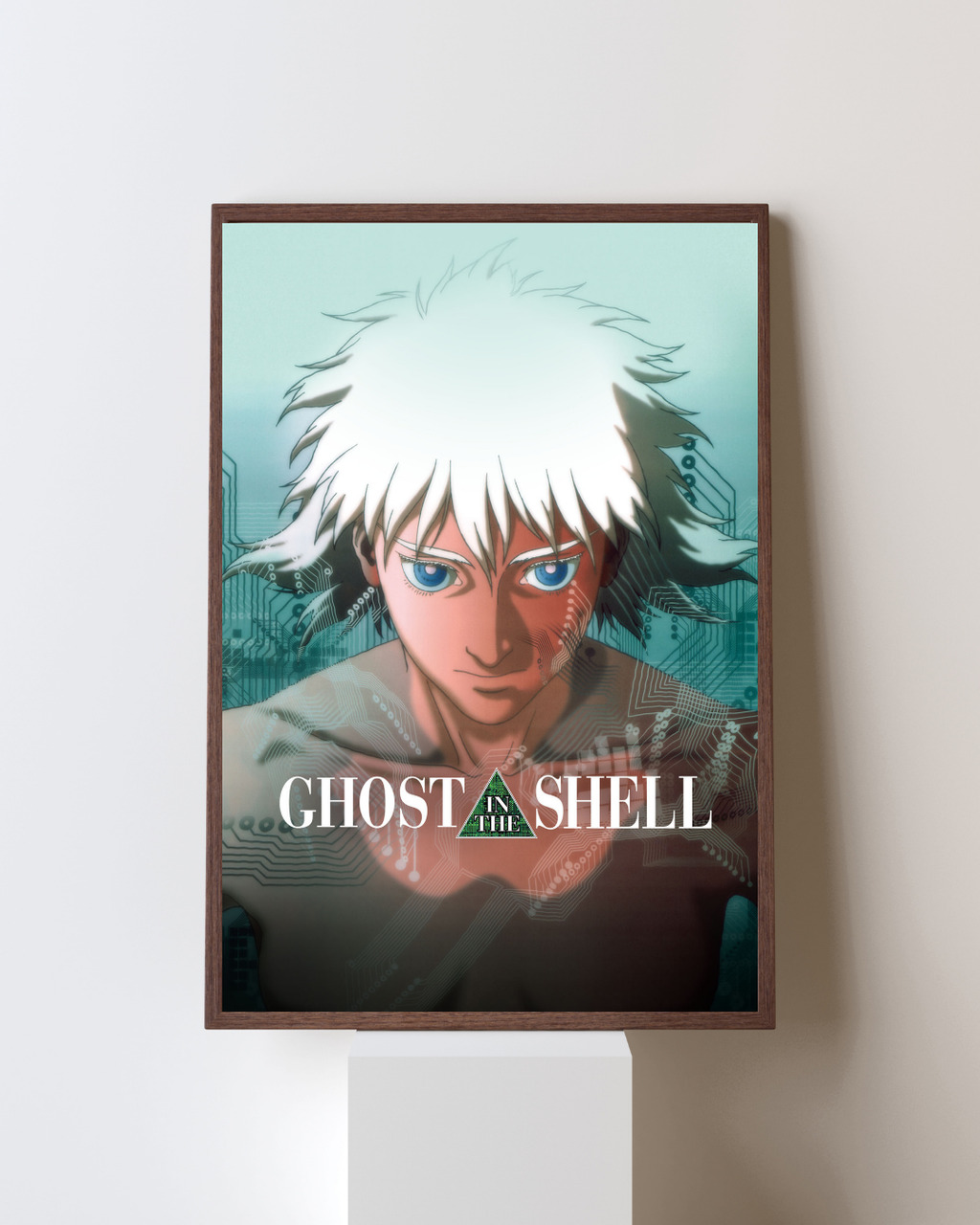 GHOST IN THE SHELL – FILM BY MAMORU OSHII (1995) – MOTOKO KUSANAGI – CYBERPUNK ANIME POSTER – REPRODUCTION – HQ POSTER
