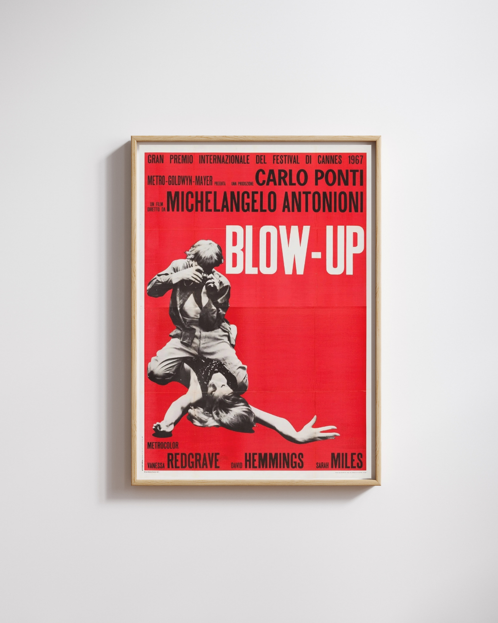 BLOW UP - VANESSA REDGRAVE, 1966, - REPRO CARTEL CINE VINTAGE HQ