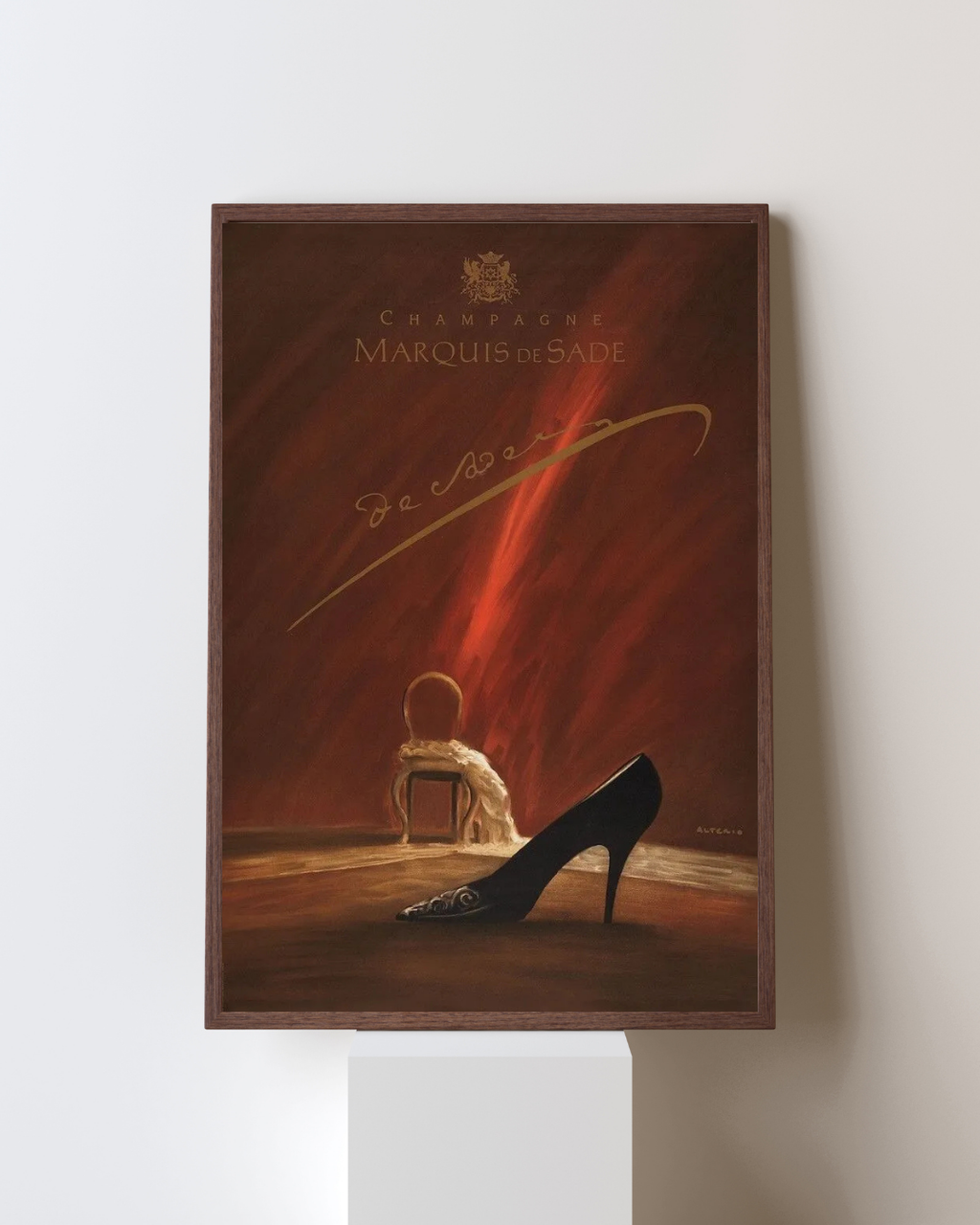 CHAMPAGNE MARQUIS DE SADE, REPRO PUBLICIDAD CARTEL, VINTAGE, HQ