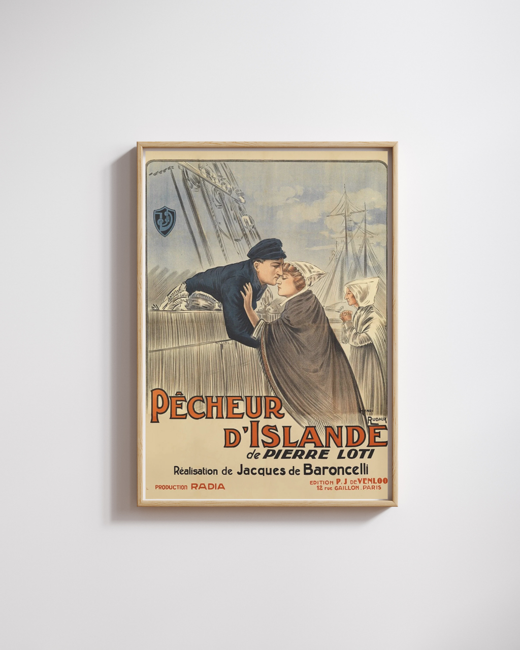 FISHERMEN OF ICELAND, PIERRE LOTI, 1959, Cinema poster reproduction, VINTAGE, HQ.