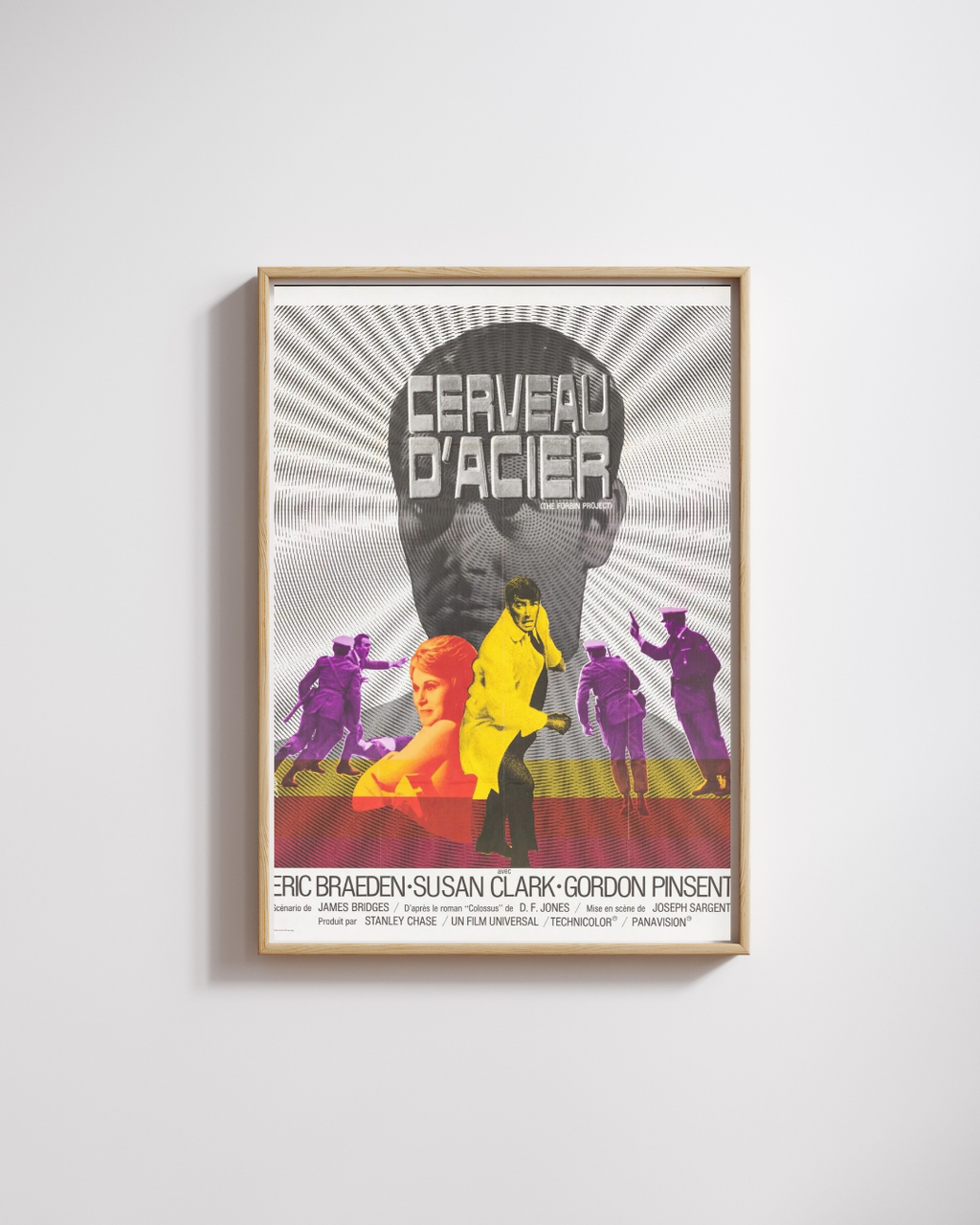 EL CEREBRO DE ACERO, ERIC BRAEDEN, 1970, REPRODUCCIÓN DE CARTEL DE PELÍCULA, VINTAGE, HQ