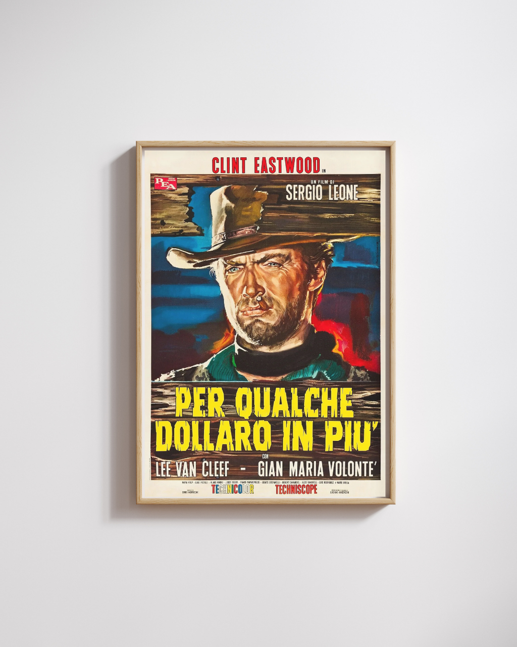 ET POUR QUELQUES DOLLARS DE PLUS, 1965, CLINT EASTWOOD, REPRO AFFICHE DE CINEMA VINTAGE HQ