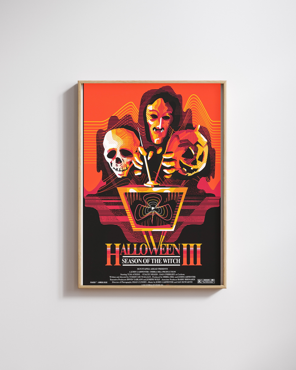 HALLOWEEN III : SEASON OF THE WITCH – FILM (1982) – TOM ATKINS – AFFICHE HORREUR CULTE – REPRODUCTION – POSTER HUB STUDIO – HQ