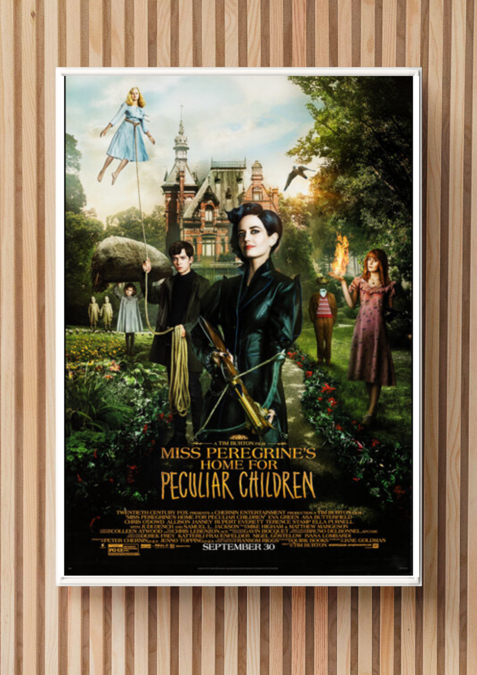 MISS PEREGRINE ET LES ENFANTS PARTICULIERS – FILM DE TIM BURTON (2016) – EVA GREEN – FANTASTIQUE – AFFICHE CINÉMA – REPRODUCTION – POSTER HUB STUDIO – HQ