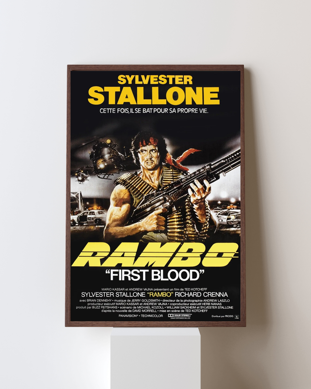 RAMBO, FIRST BLOOD, SYLVESTER STALLONE, 1982, Repro Affiche Cinéma, HQ