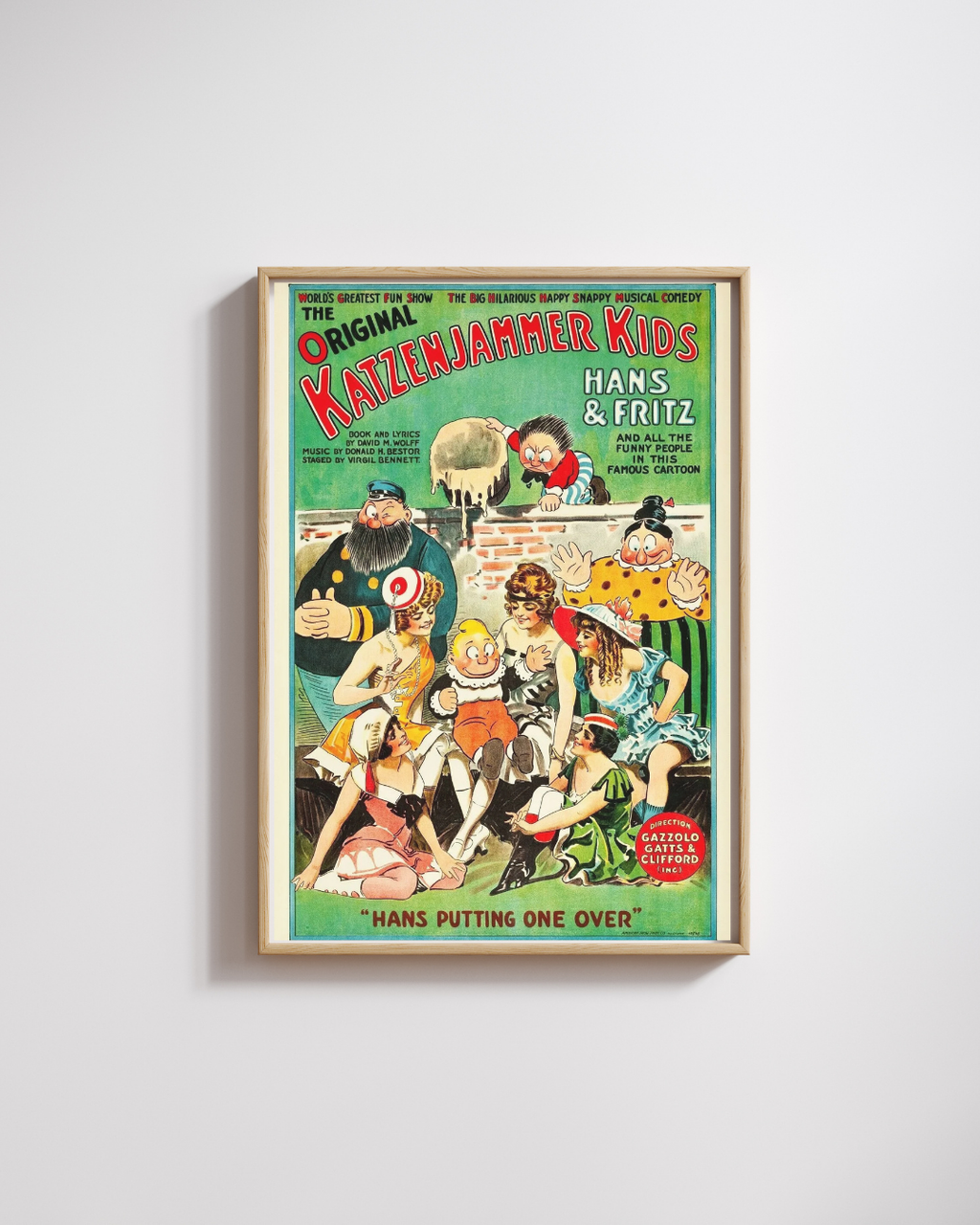 KATZENJAMMER KIDS, HANS &amp; FRITZ, 1987, REPRODUCCIÓN DE PÓSTER DE PELÍCULA, VINTAGE, HQ