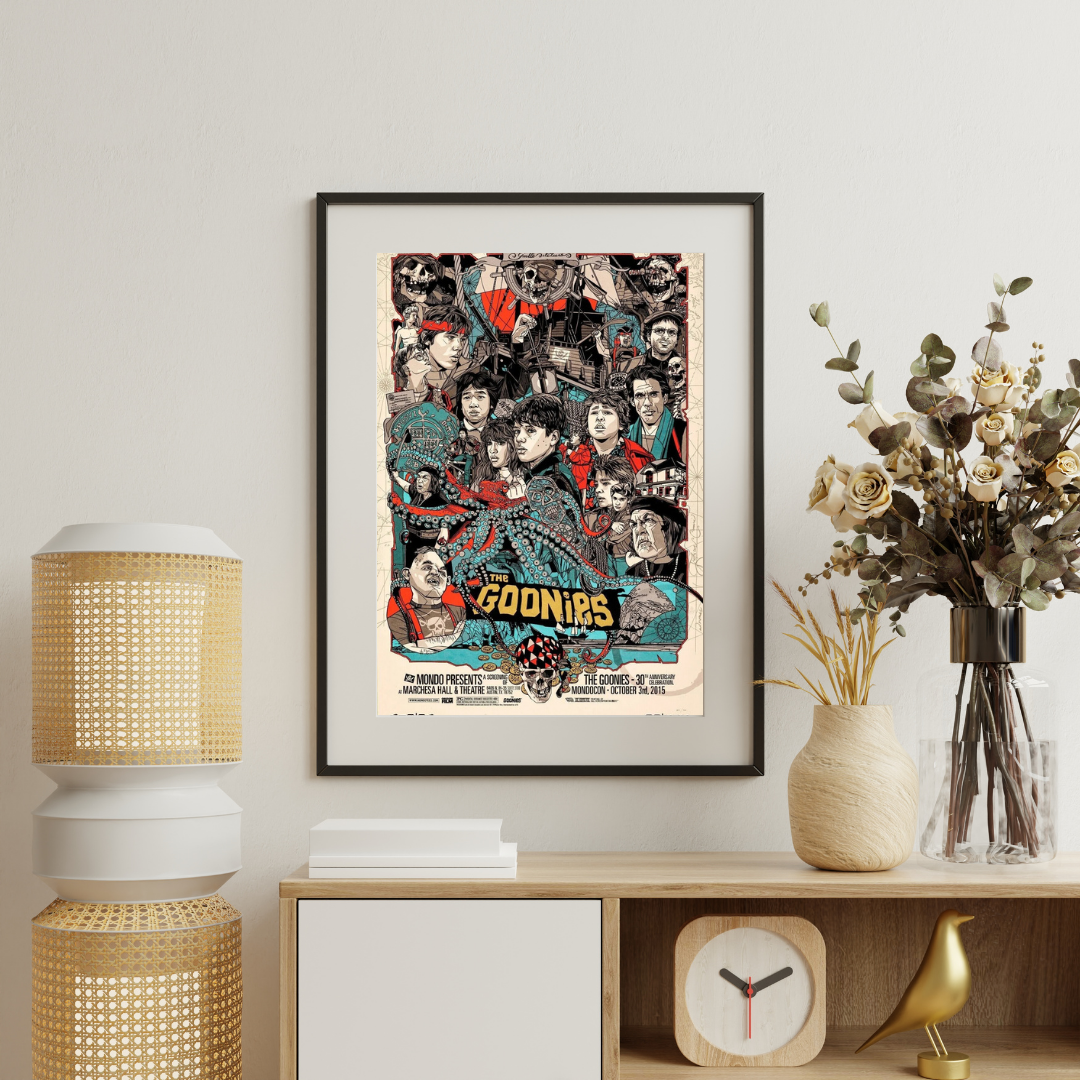 THE GOONIES, SEAN ASTIN, 1985, REPRO AFFICHE CINEMA VINTAGE HQ
