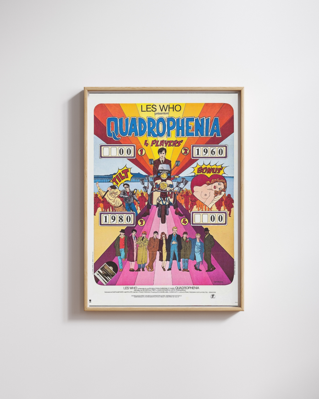 QUADROPHENIA, FRANC RODDAM, PHIL DANIELS, REPRO VINTAGE ROCK POSTER, HQ