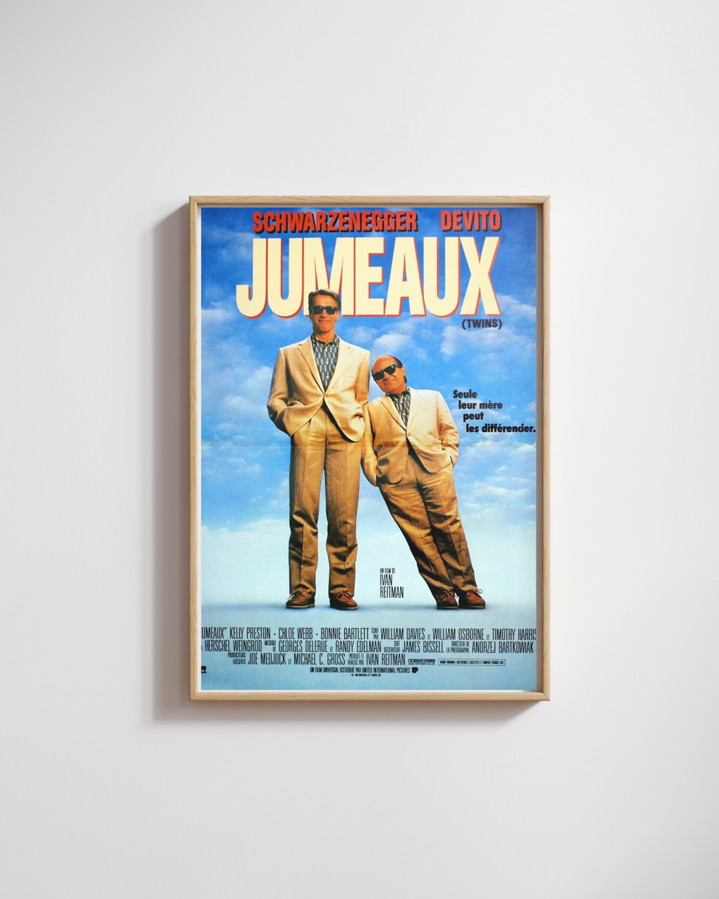 GEMELOS, SCHWARZENEGGER, REPRODUCCIÓN DE CARTEL DE CINE VINTAGE DE ALTA CALIDAD