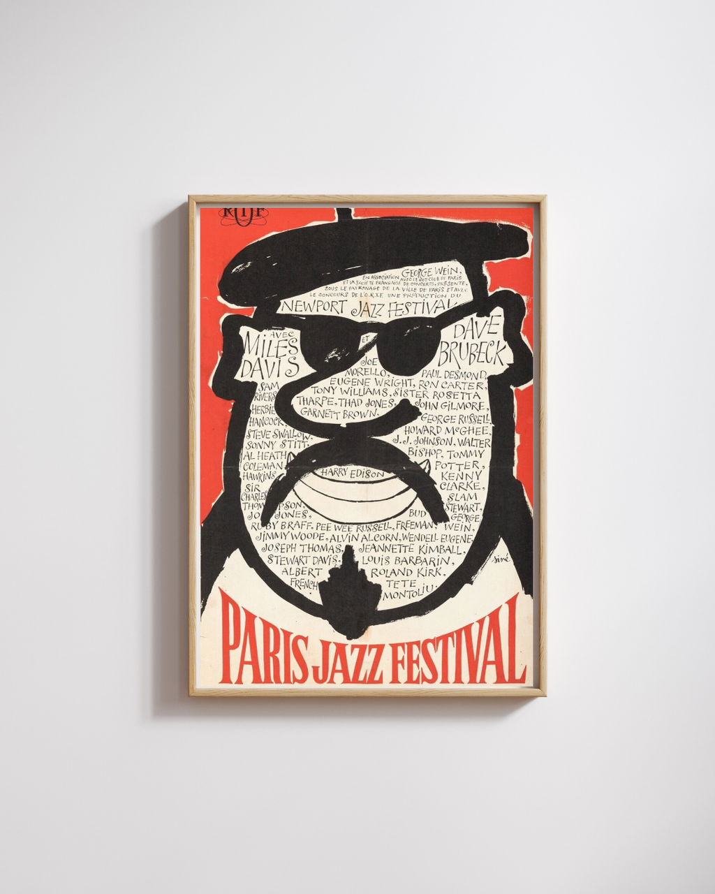 PARIS JAZZ FESTIVAL, REPRO AFFICHE MUSIQUE VINTAGE, HQ
