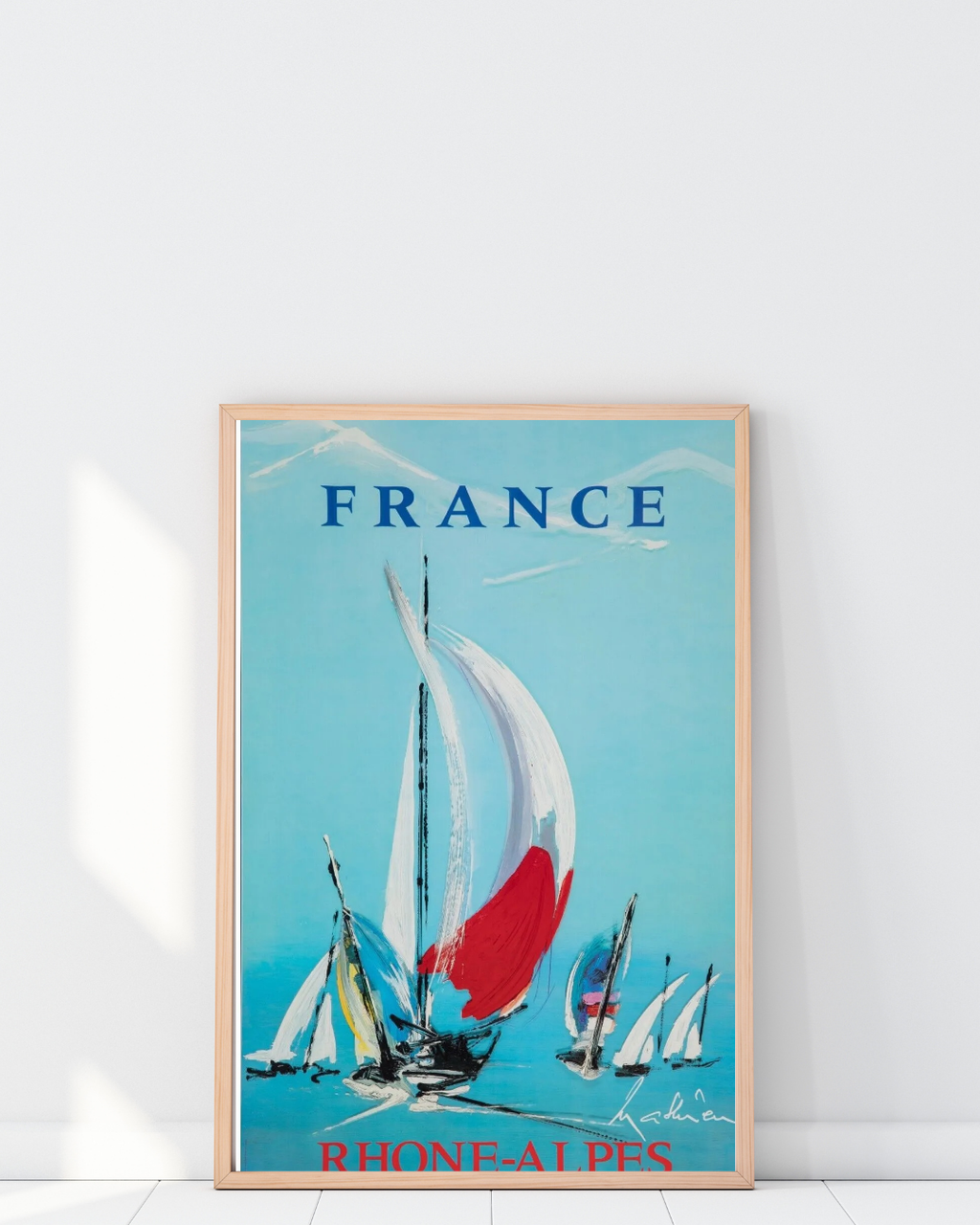 RHONE ALPES, FRANCE, SAILING BOATS, TOURISM poster reproduction, HQ