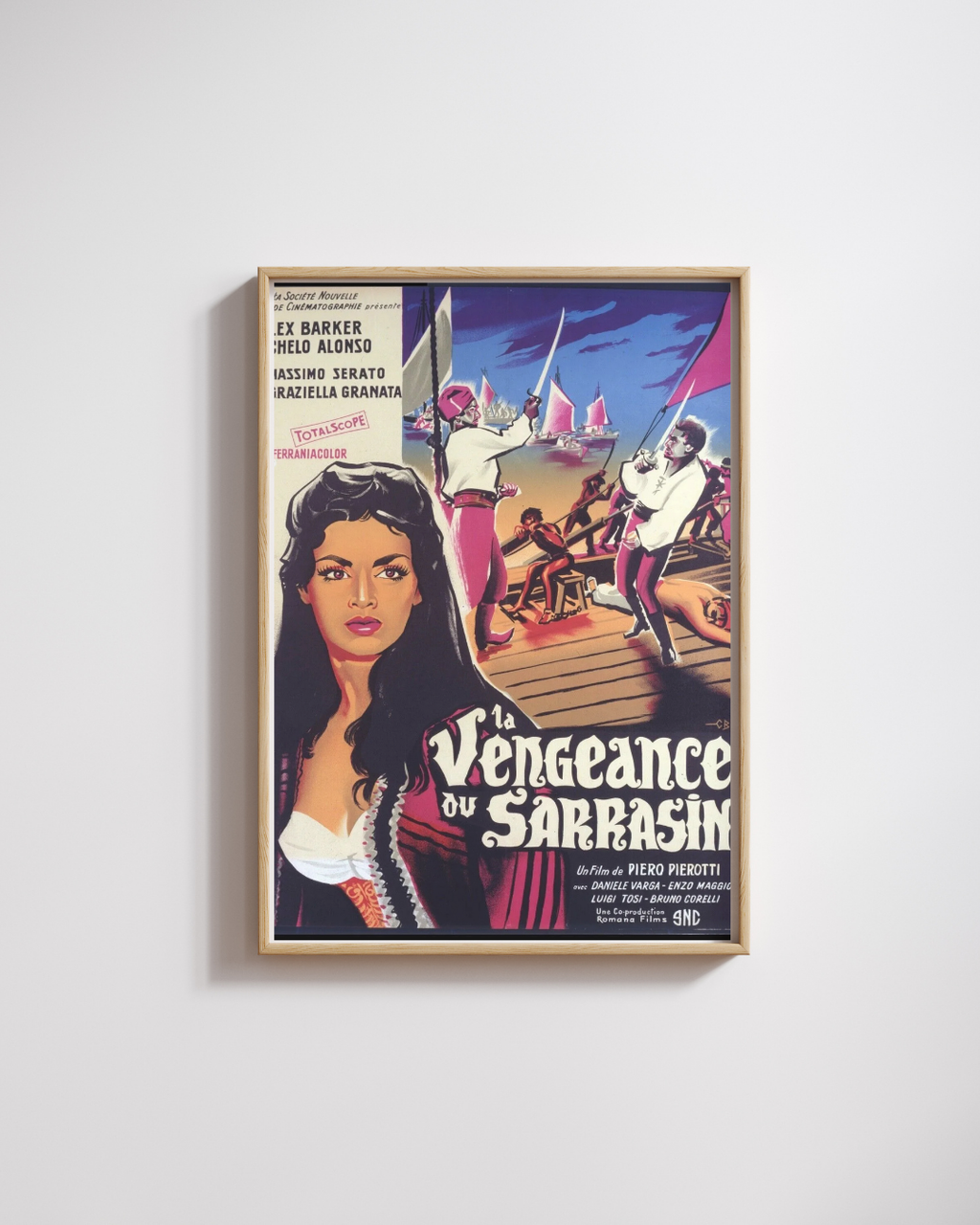 LA VENGANZA DE SARRACENO – LEX BARKER, 1963, PÓSTER DE CINE VINTAGE REPRO, ALTA CALIDAD