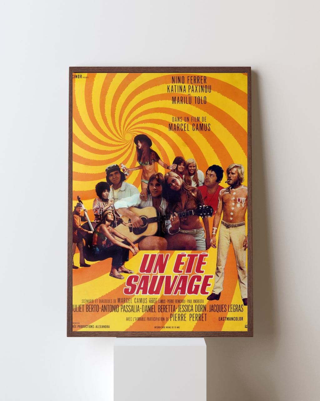 UN ÉTÉ SAUVAGE, NINO FERRER, JULIET BERTO, 1970, REPRO AFFICHE DE CINEMA VINTAGE, HQ
