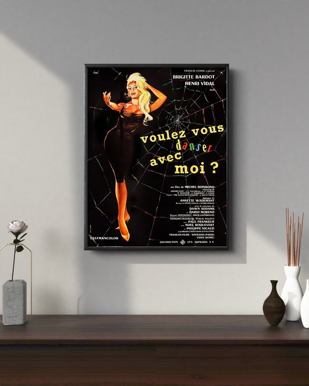 WILL YOU DANCE WITH ME, BRIGITTE BARDOT, HENRI VIDAL, 1959, Reproduction cinema poster