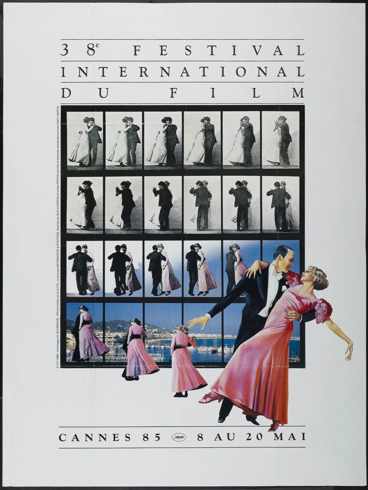 38 EME FESTIVAL DE CANNES, REPRO AFFICHE FESTIVAL VINTAGE, HQ