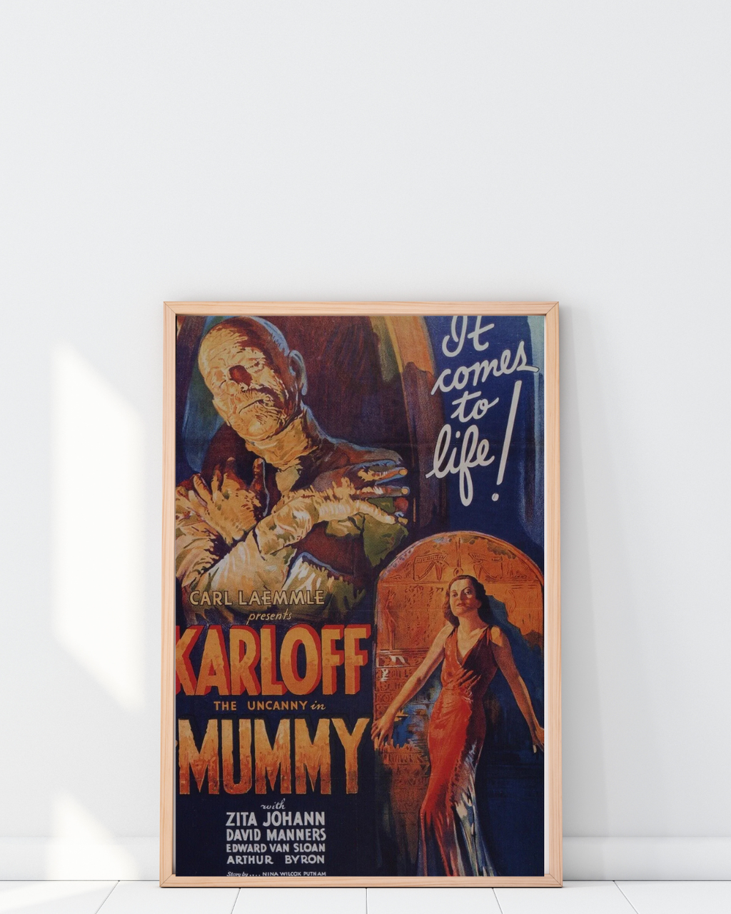 LA MOMIA, BORIS KARLOFF, 1932, Reproducción de póster de cine vintage, HQ