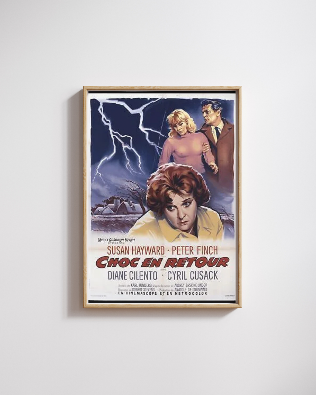 CHOC EN RETOUR, SUSAN HAYWARD, AFFICHE DE CINEMA VINTAGE HQ