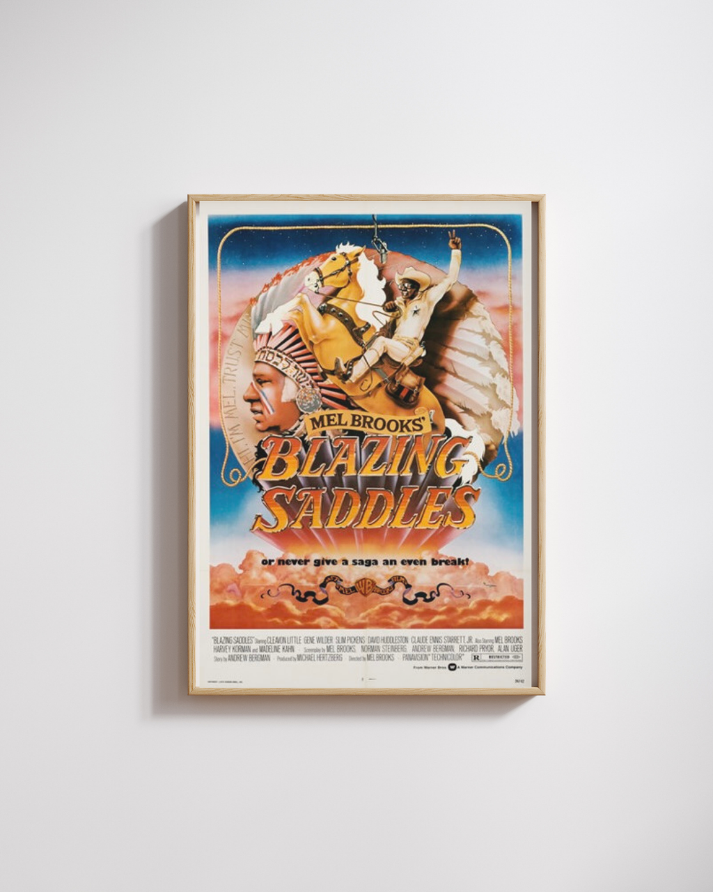 BLAZING SADDLES – FILM (1974) – MEL BROOKS – AFFICHE CINÉMA COMÉDIE WESTERN CULTE – REPRODUCTION – POSTER HUB STUDIO – HQ