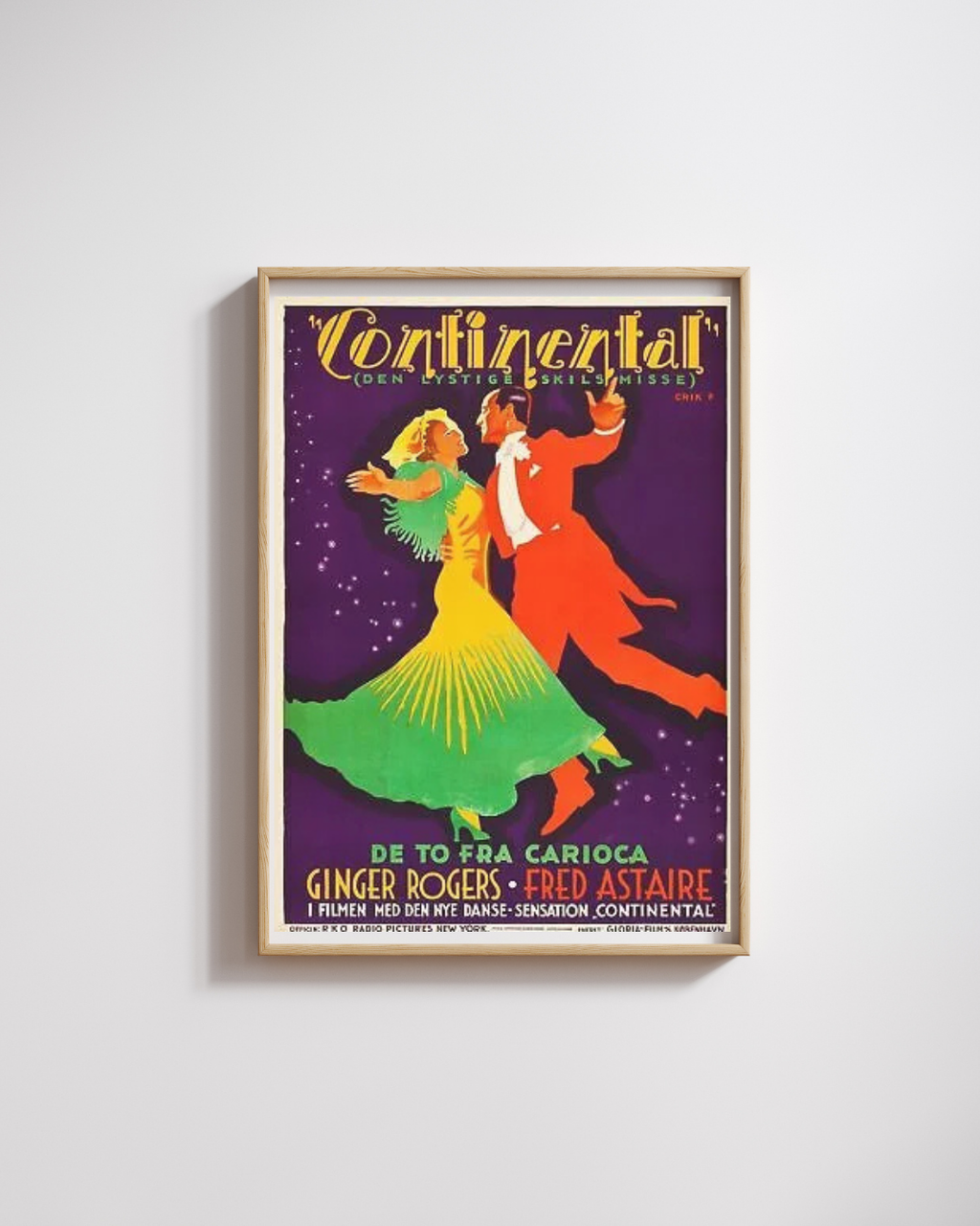 THE CONTINENTAL (FROM “THE GAY DIVORCEE”), GINGER ROGERS, FRED ASTAIRE, 1934, REPRO MOVIE POSTER, VINTAGE, HQ
