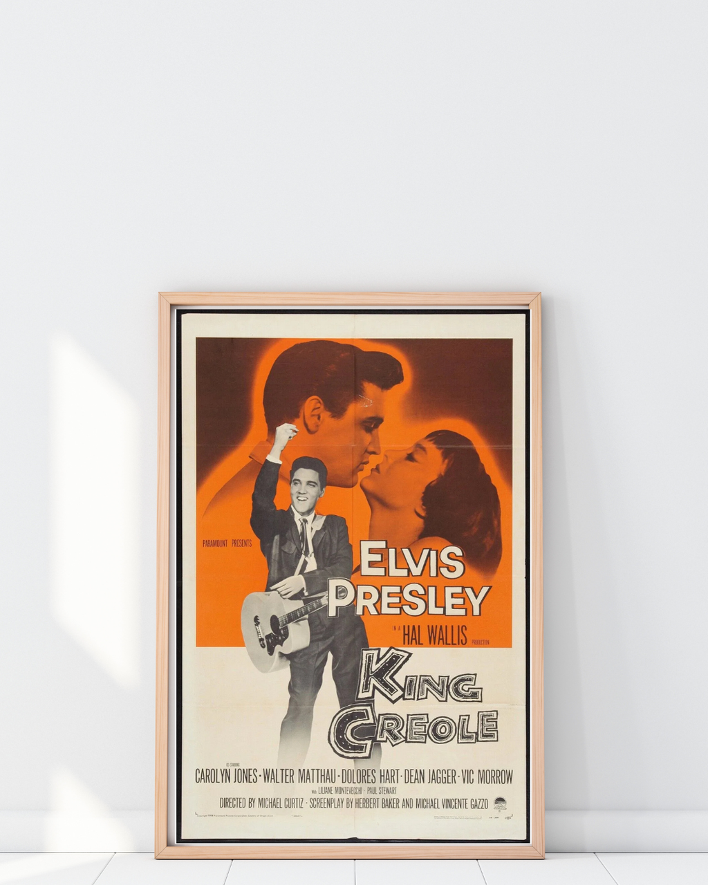 ELVIS PRESLEY, KING CREOLE, REPRO AFFICHE DE CINEMA MUSIQUE VINTAGE HQ
